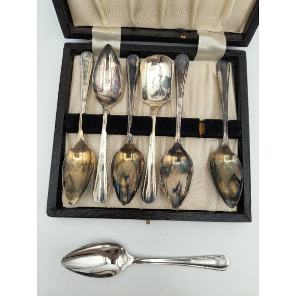 Vintage William Adams Silver Plated 6 Teaspoons Set With Case Sheffield England - Picture 5 of 8